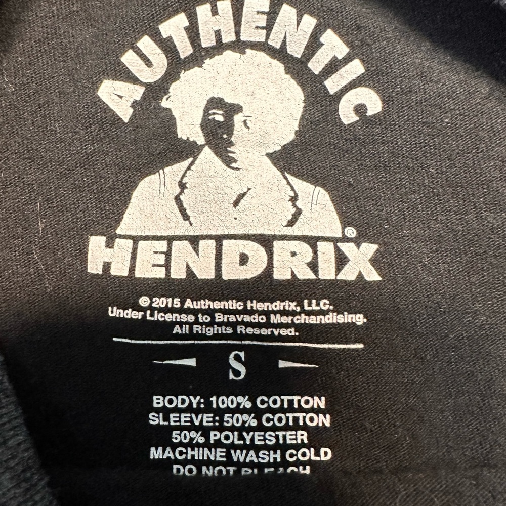Authentic Hendrix Jimmy Hendrix Logo T-Shirt Size S - Picture 2 of 3